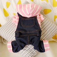 Pet Pink Strip Hoodie Jean One Set 330319472 (L)