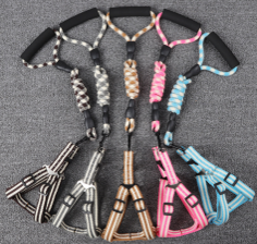 Pet H-Harness &amp; Leash Grey Color 141104 (L)