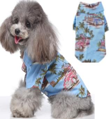 Pet Cloth Hawaiian shirt Blue  color L- size MQ-XZCS02