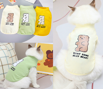 Pet T Shirt Jelly Bear Yellow color (M)