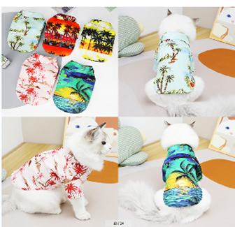 Pet T Shirt Summer Desgin Red color (M)