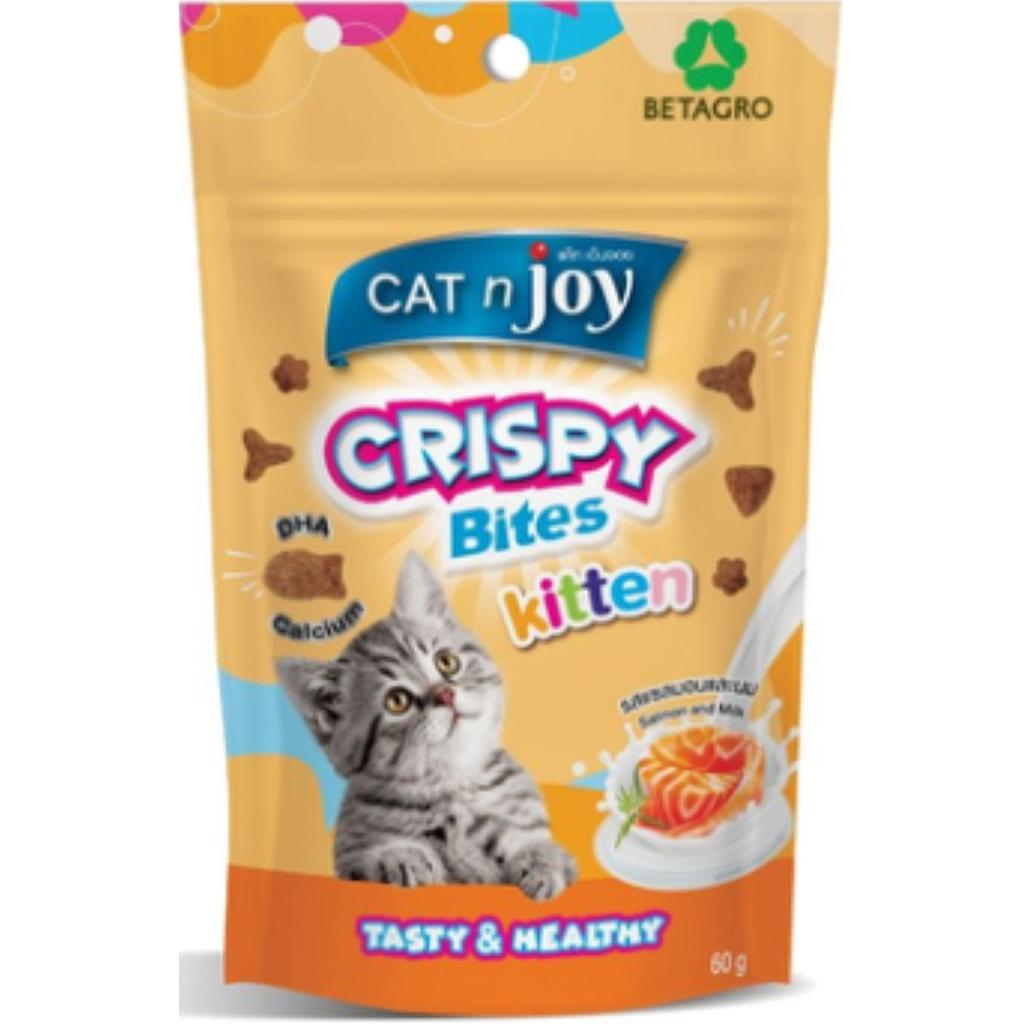 Cat njoy Crispy Bites Kitten Salmon and Milk 60g